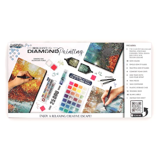 ArtSkills® Brilliant Art Autumn Waterfall Stretched Canvas Diamond Painting Kit